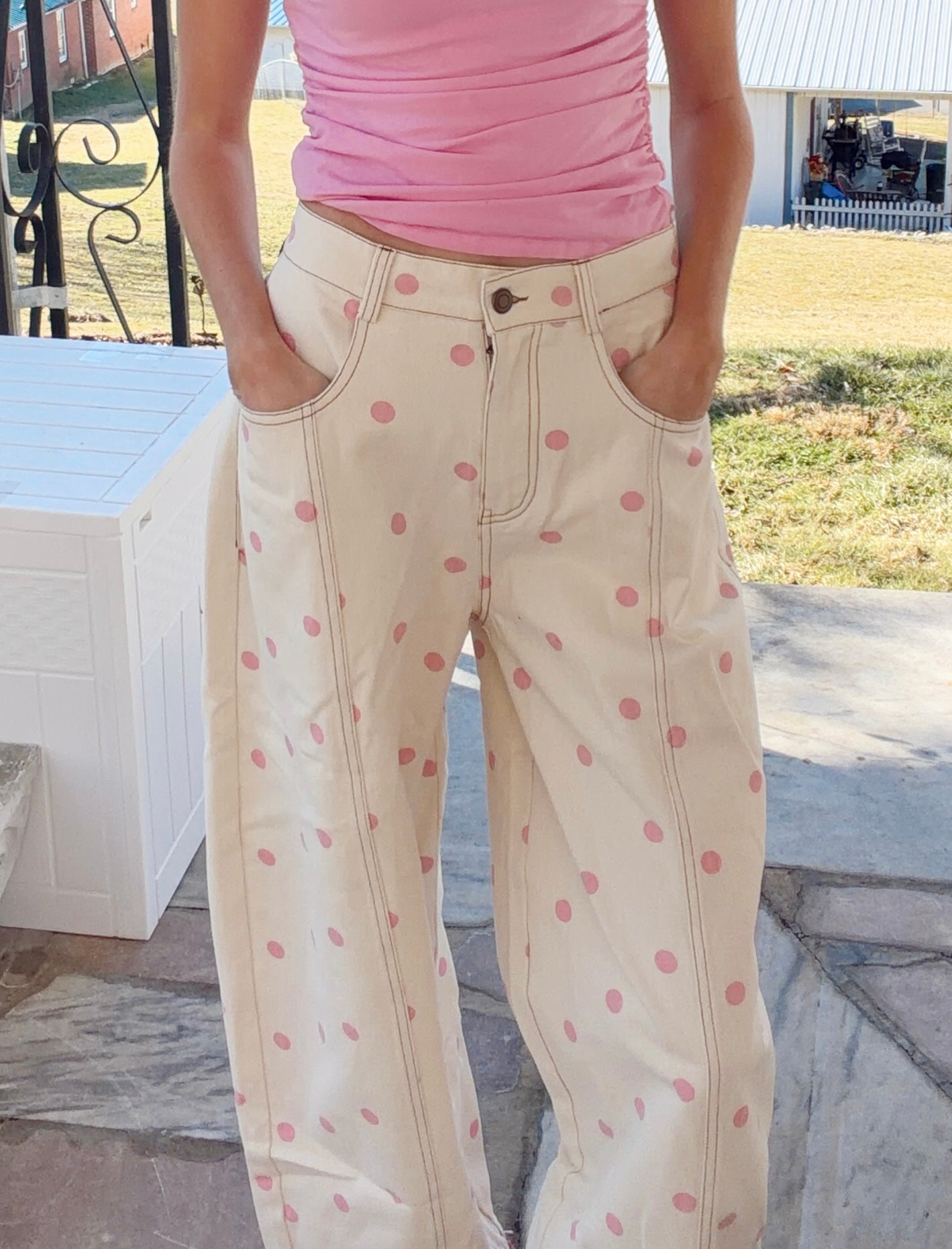 Pink Dottie Jeans