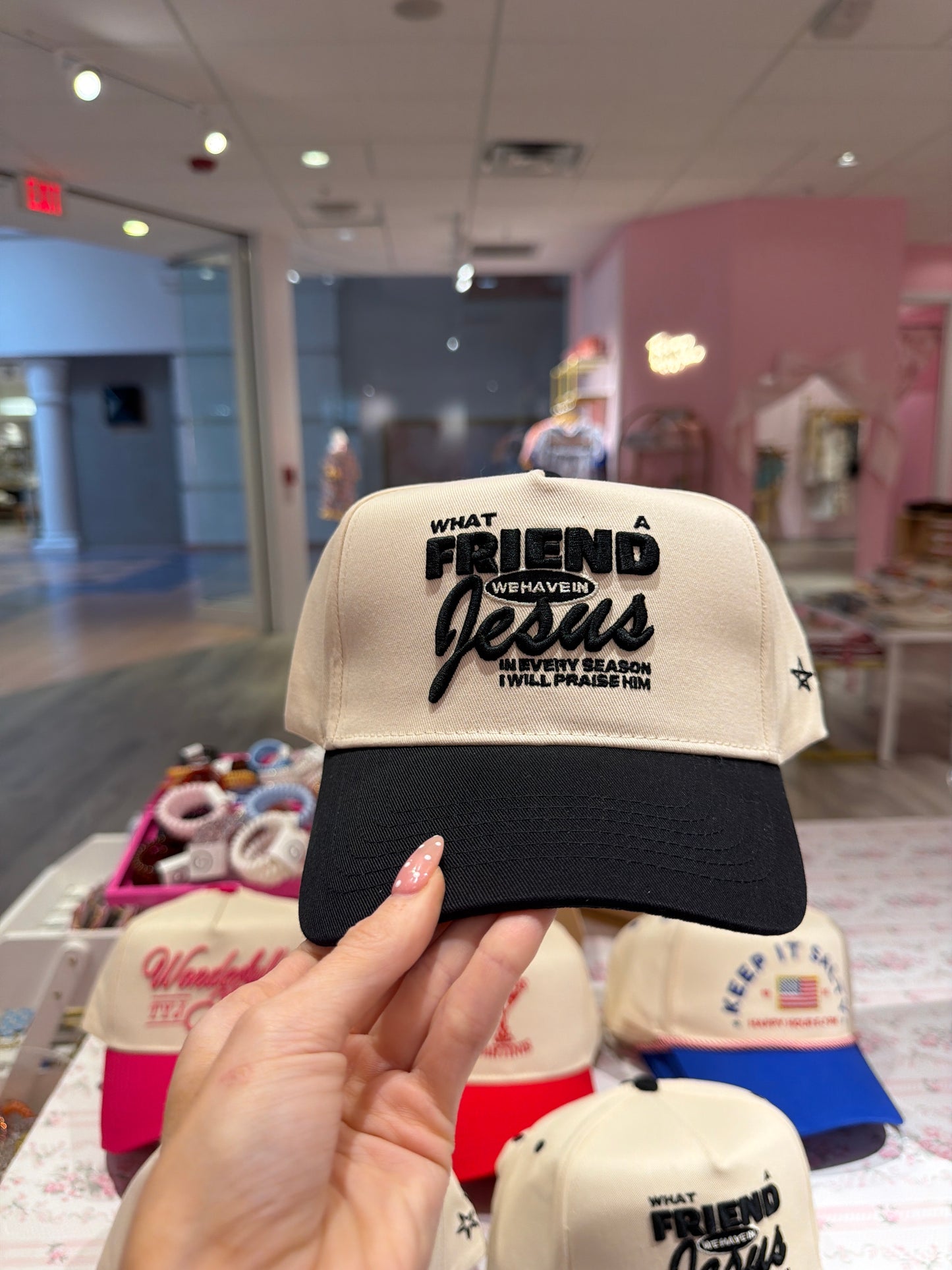 Friend in Jesus Trucker Hat