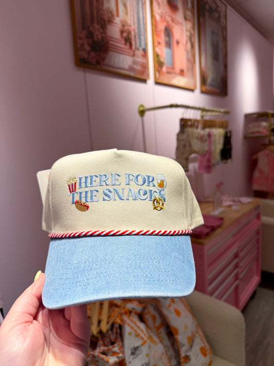 Here For The Snacks Trucker Hat