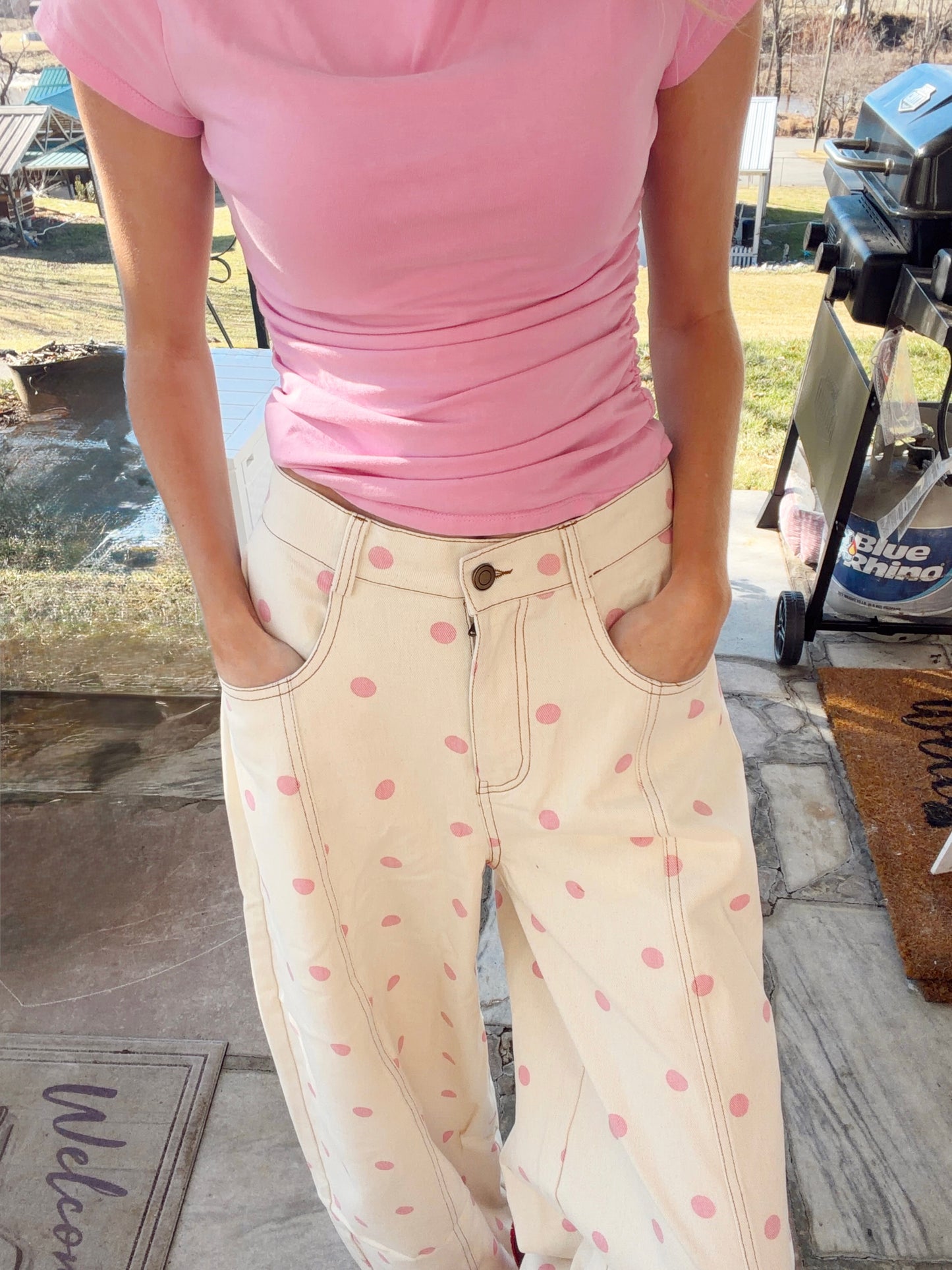 Pink Dottie Jeans