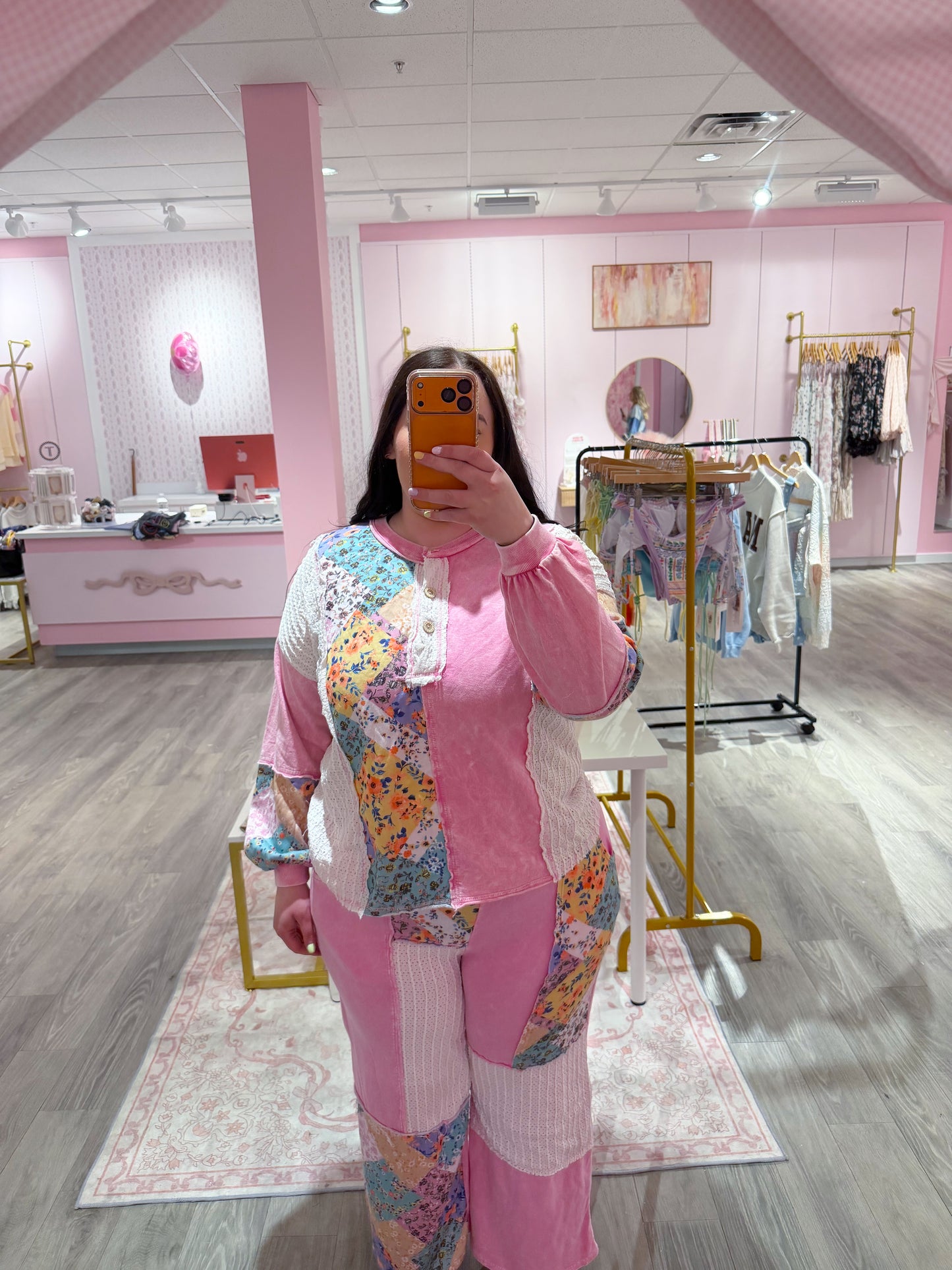 Pink Boho Mineral Top