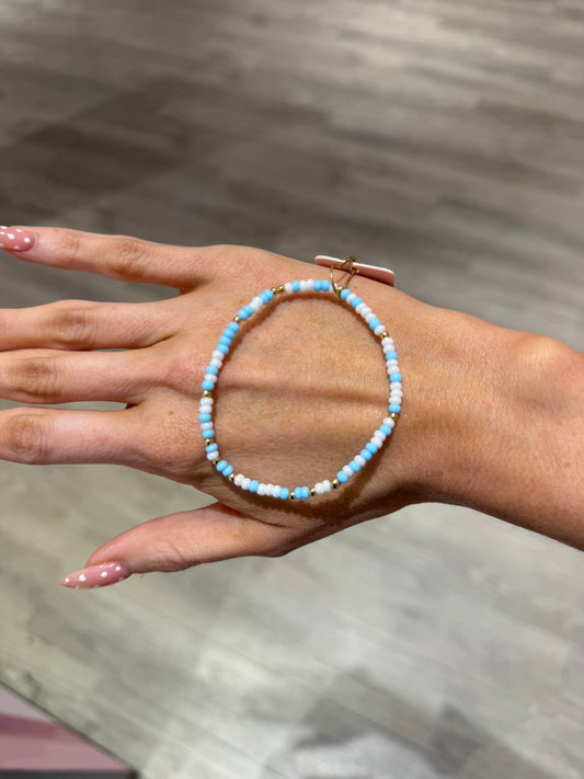 Powder Blue & Luster Sprinkle Bracelet