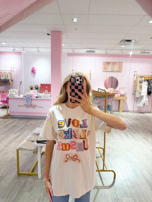 Love Like Jesus Vintage Oversized Tee